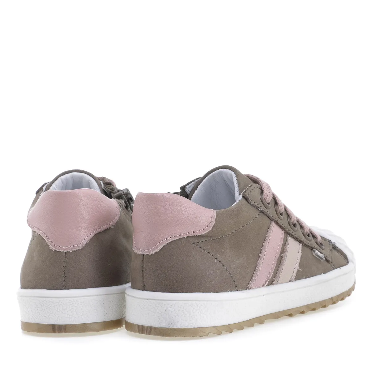 (2627A-27/2628A-27) Low Bumper Trainers khaki with Zipper