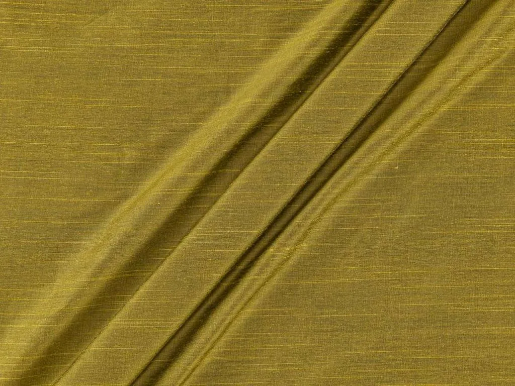 Acid Green Plain Poly Artificial Silk Fabric