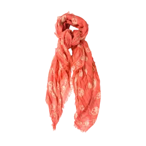 Alexander McQueen Scarf Coral/Ivory