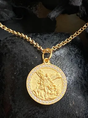 Archangel Saint Michael Medal Necklace