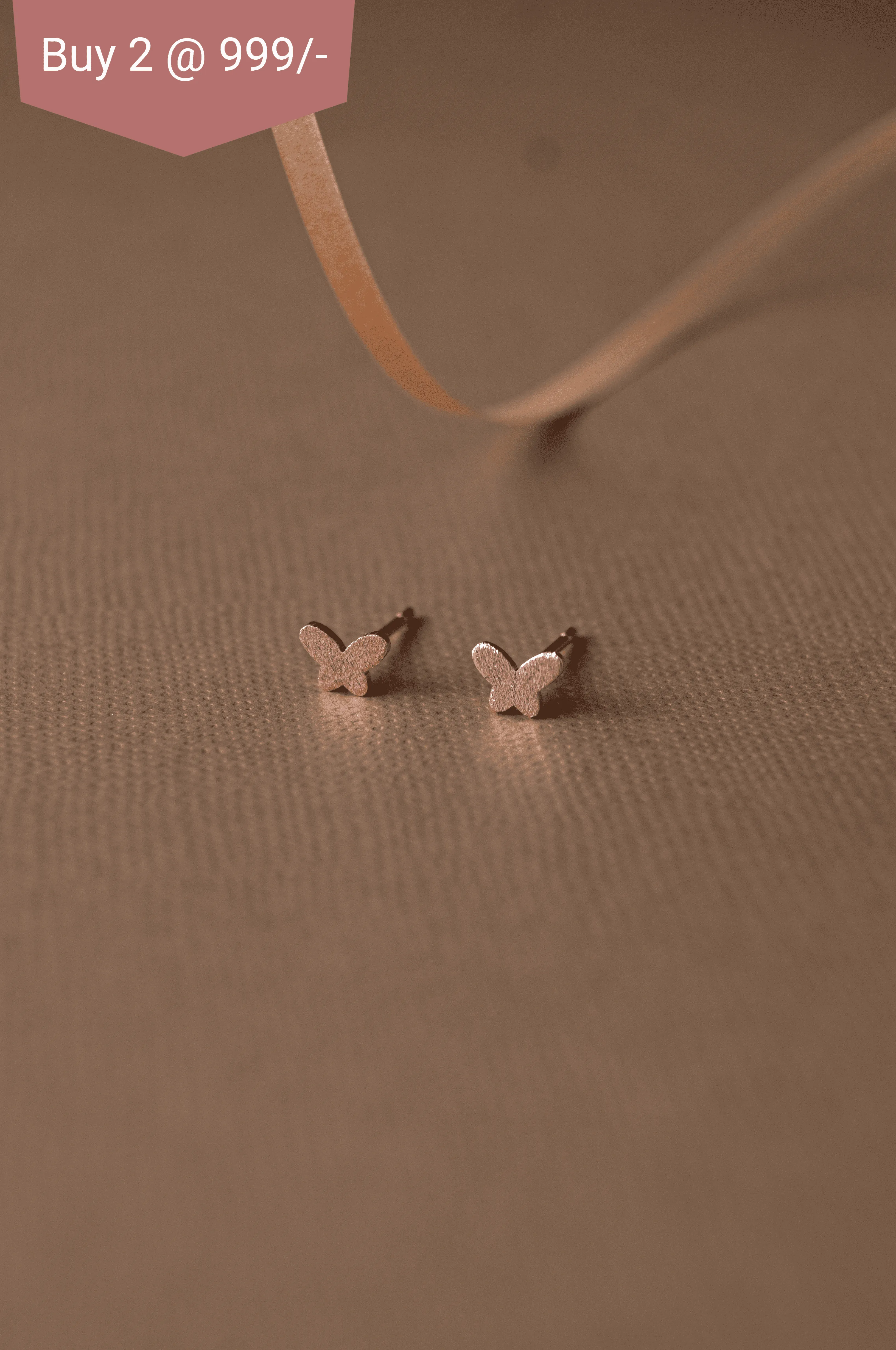 Baby Bug Rose Gold Plated Mini Sterling Silver Stud Earrings