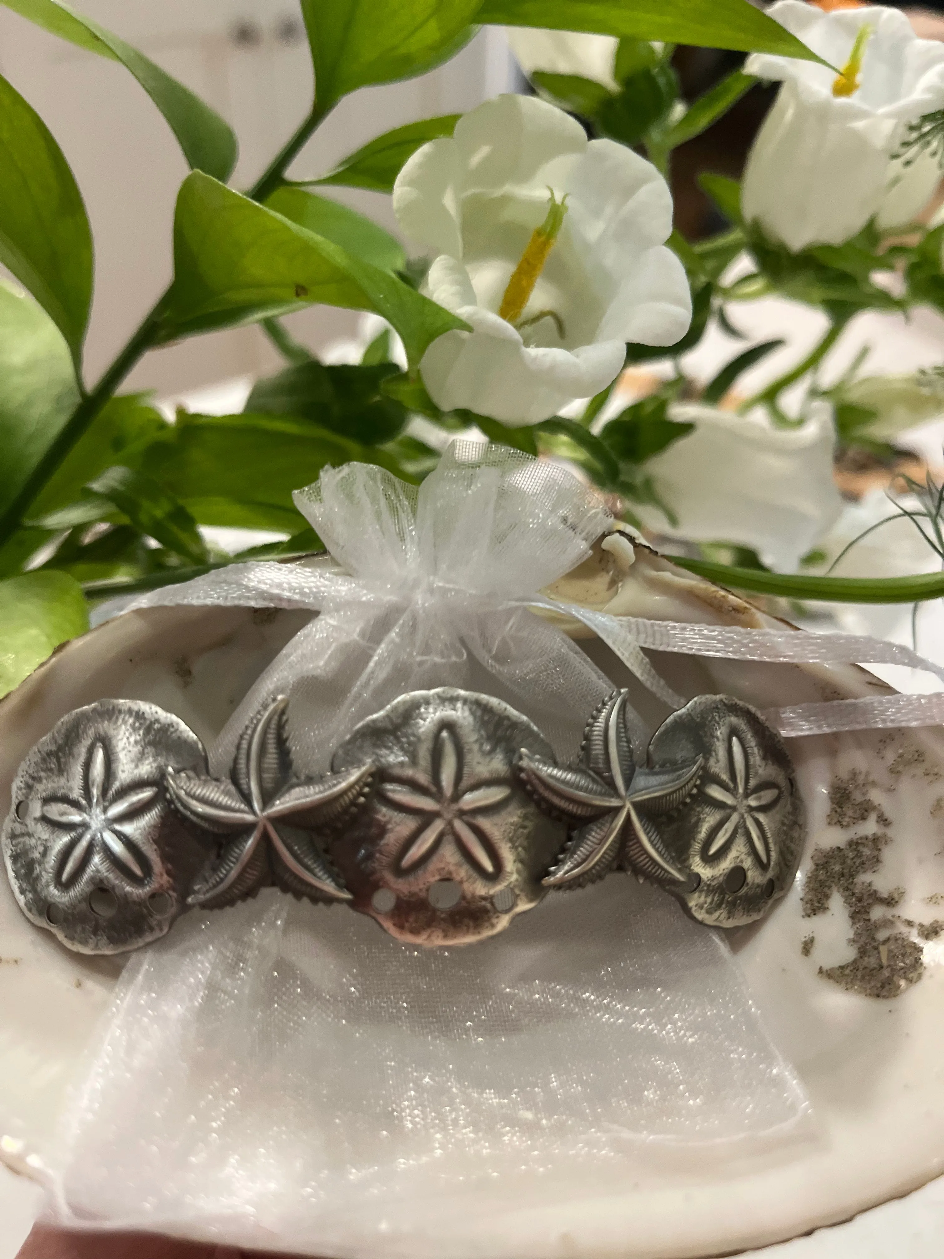 Beach Side Pewter Hair Clips