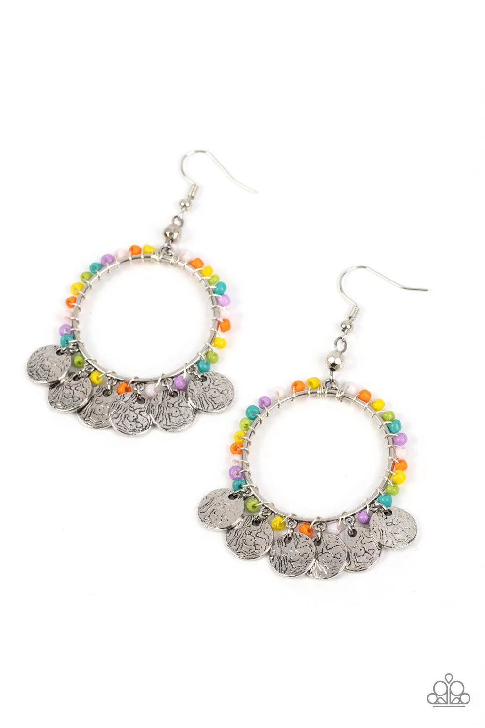 Bohemian Beach Blast Multi Seed Bead Earrings - Paparazzi Accessories