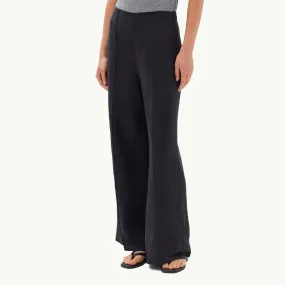 Brooke Silk Linen Trouser - Black