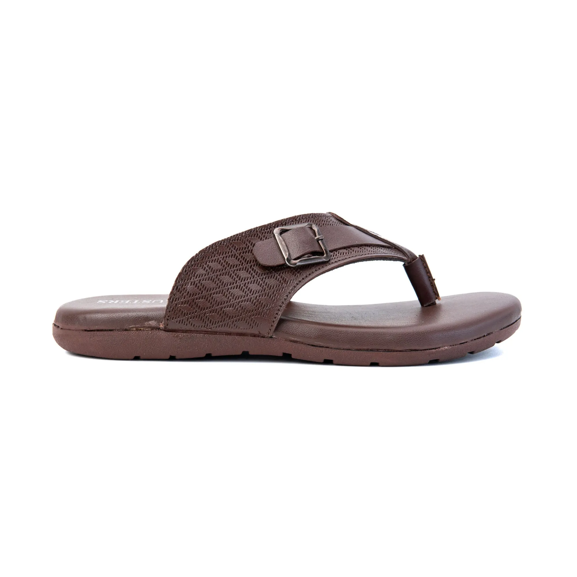 Buckled Padded Leather Slippers