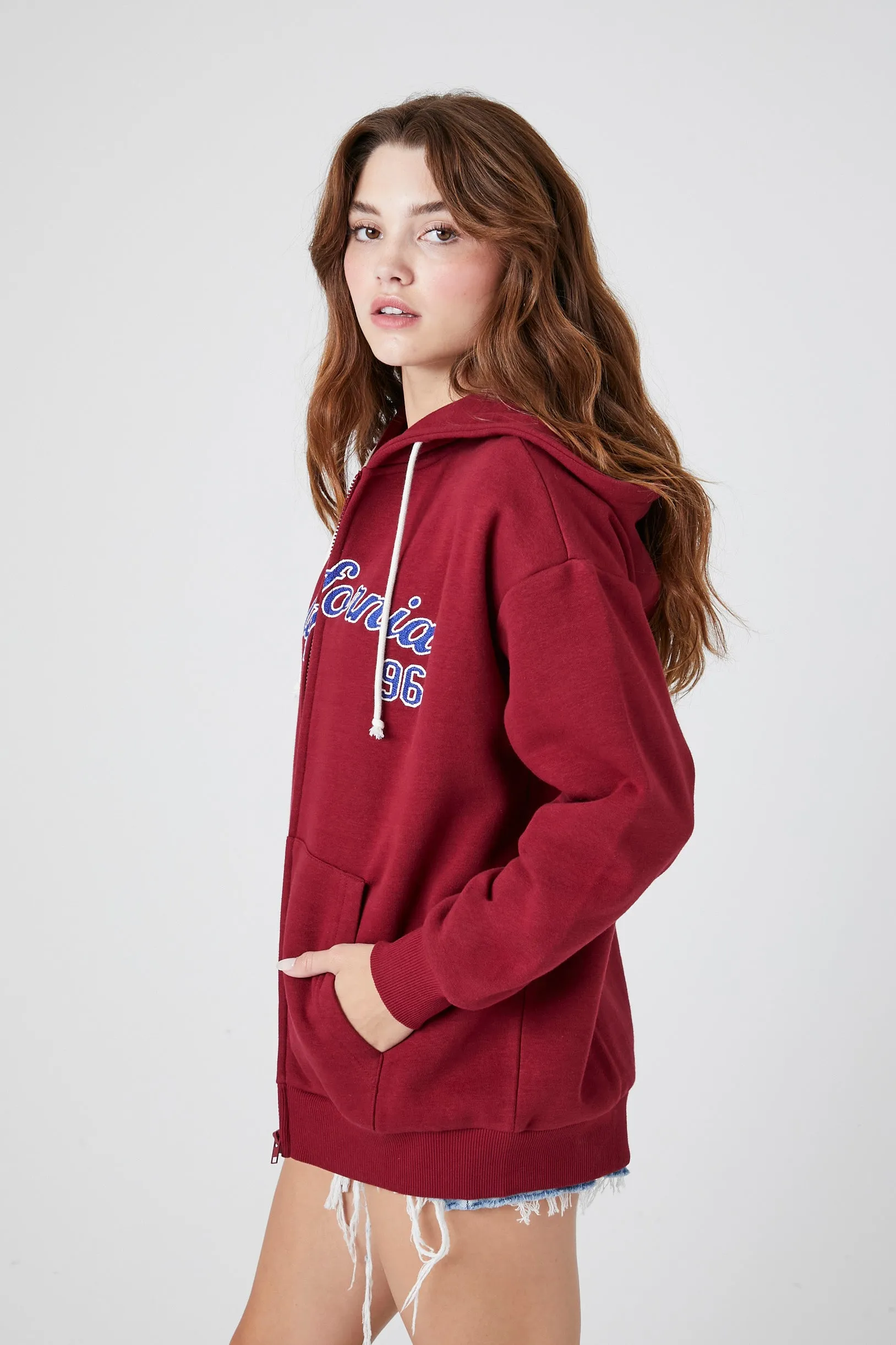 California Graphic Zip-Up Hoodie