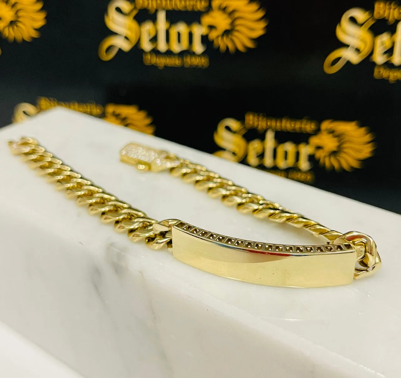 Cuban link ID bracelet