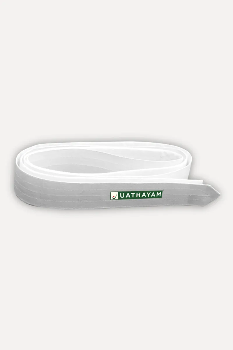 Dhoti Belt - White | Uathayam