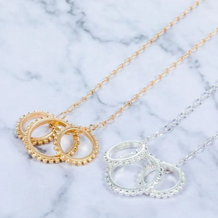 Dotti Dotted 3 Charm Circle Long Necklace