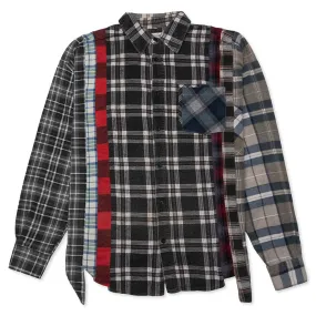 Flannel Shirt 7 Cuts Wide Shirt - Assorted