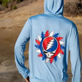 Grateful Dead | UPF 50 Hoodie | Sun and Swim Steal Your Face Bolts