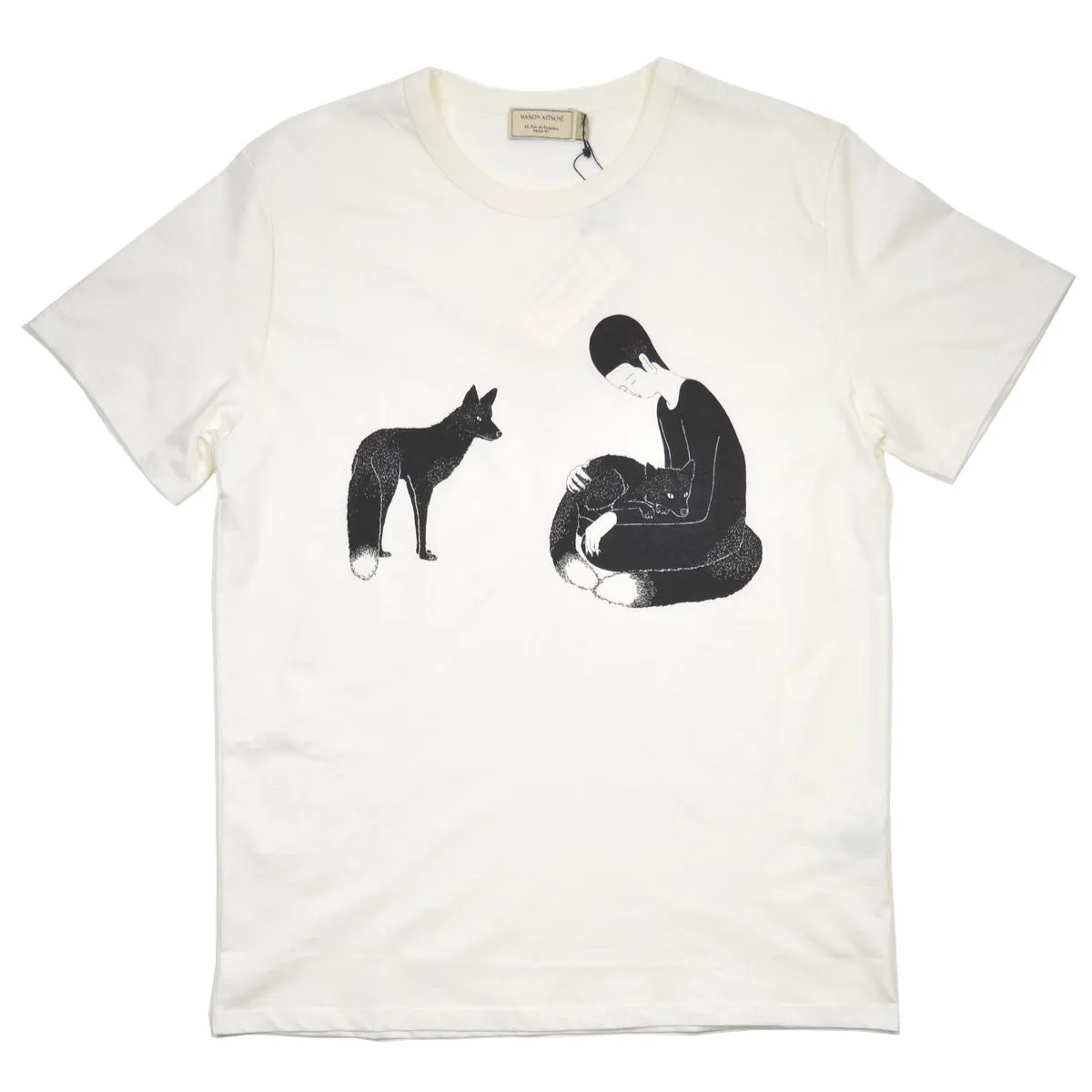 Maison Kitsuné - Moonassi Pray T-shirt - White