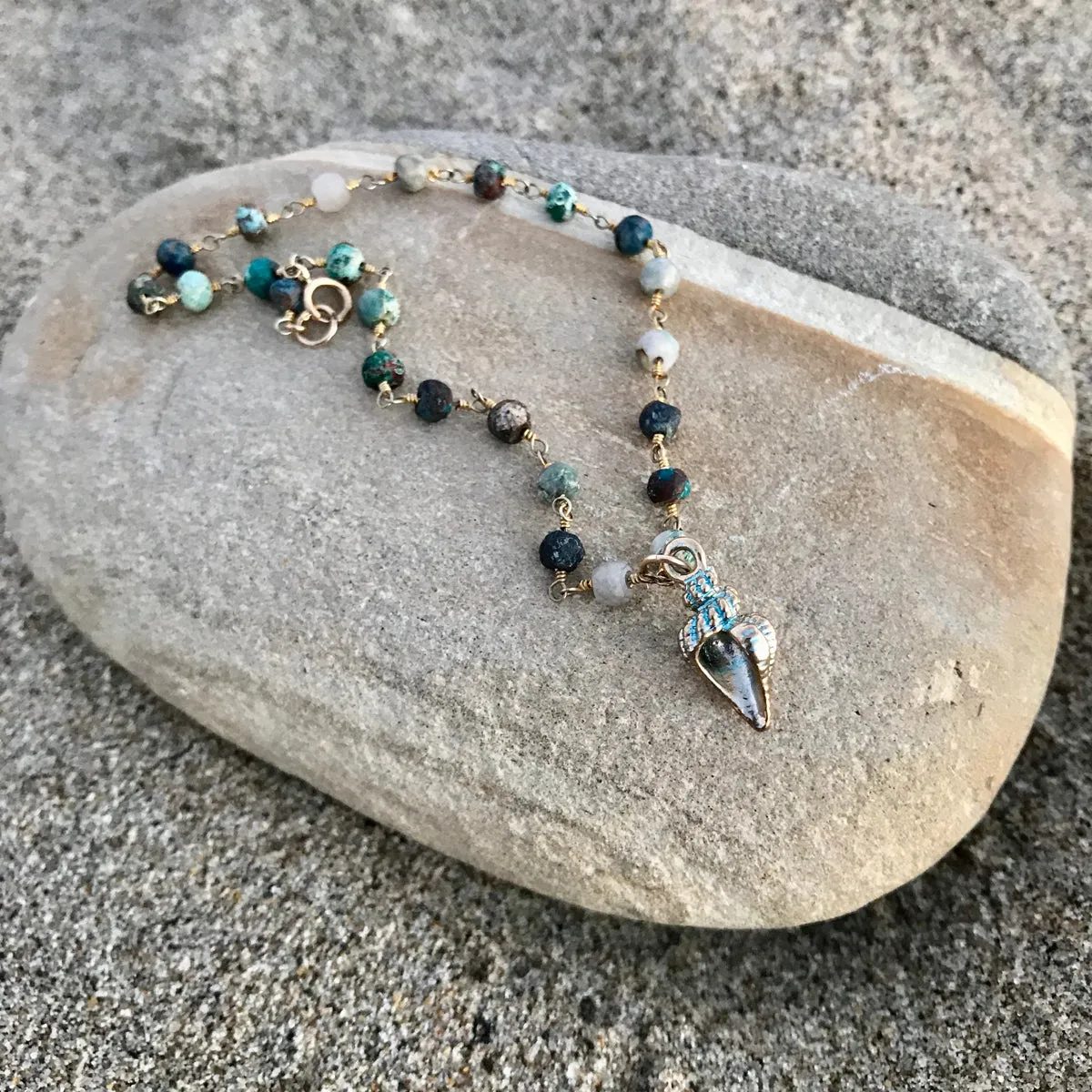 Mother Earth Bracelet with Sea Shell Beach Charm