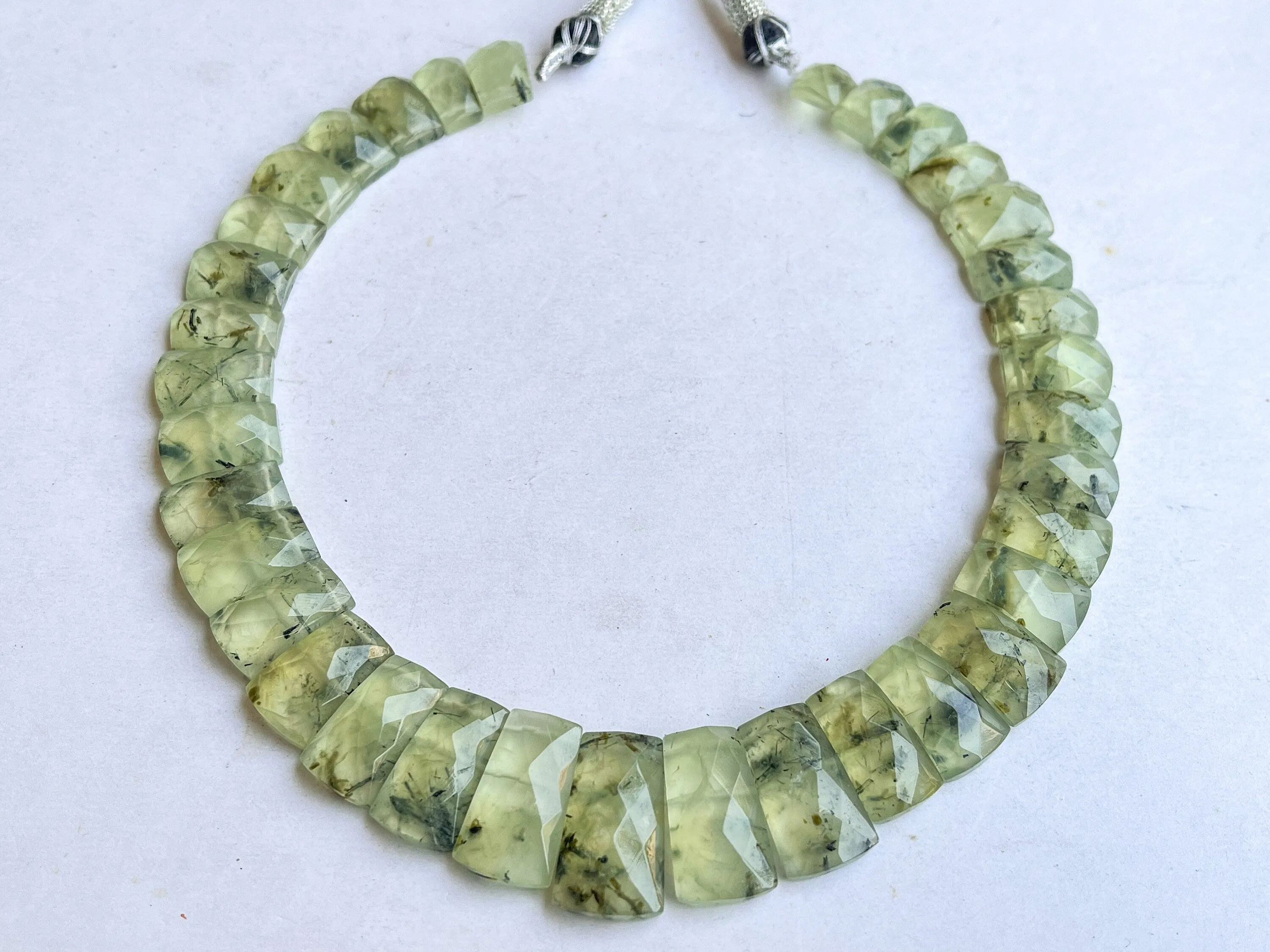 Natural Prehnite Bib Necklace, Cleopatra Egyptian Necklace, Fancy Beach Jewelry