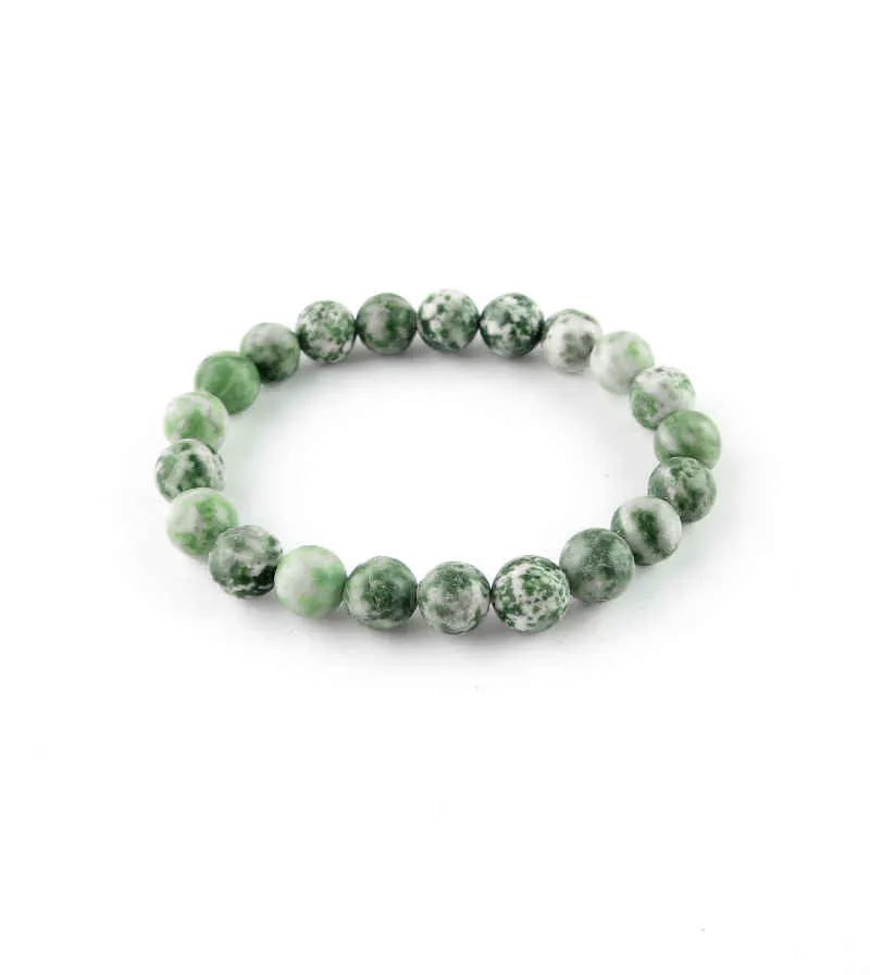 Natural Snake Dragon Jade Beaded Stretch Bracelet