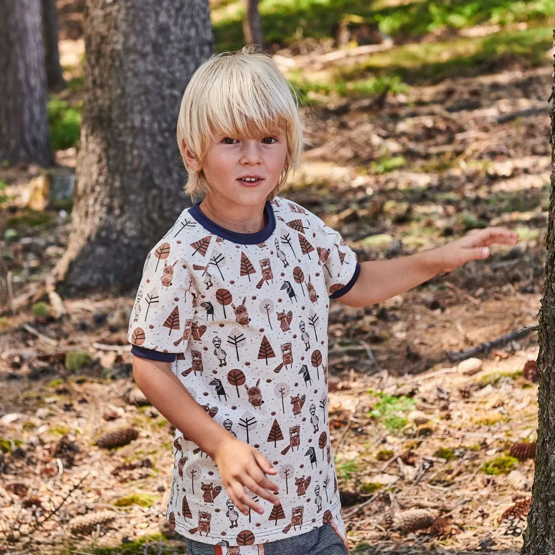 Organic cotton boys t-shirt "Paper Gang|Navy" mad from 95% organic cotton and 5% elasthane