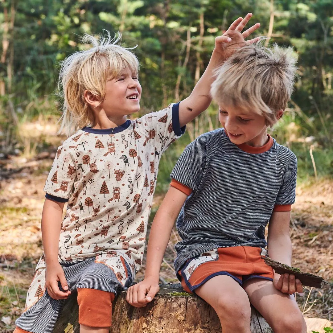 Organic cotton boys t-shirt "Paper Gang|Navy" mad from 95% organic cotton and 5% elasthane