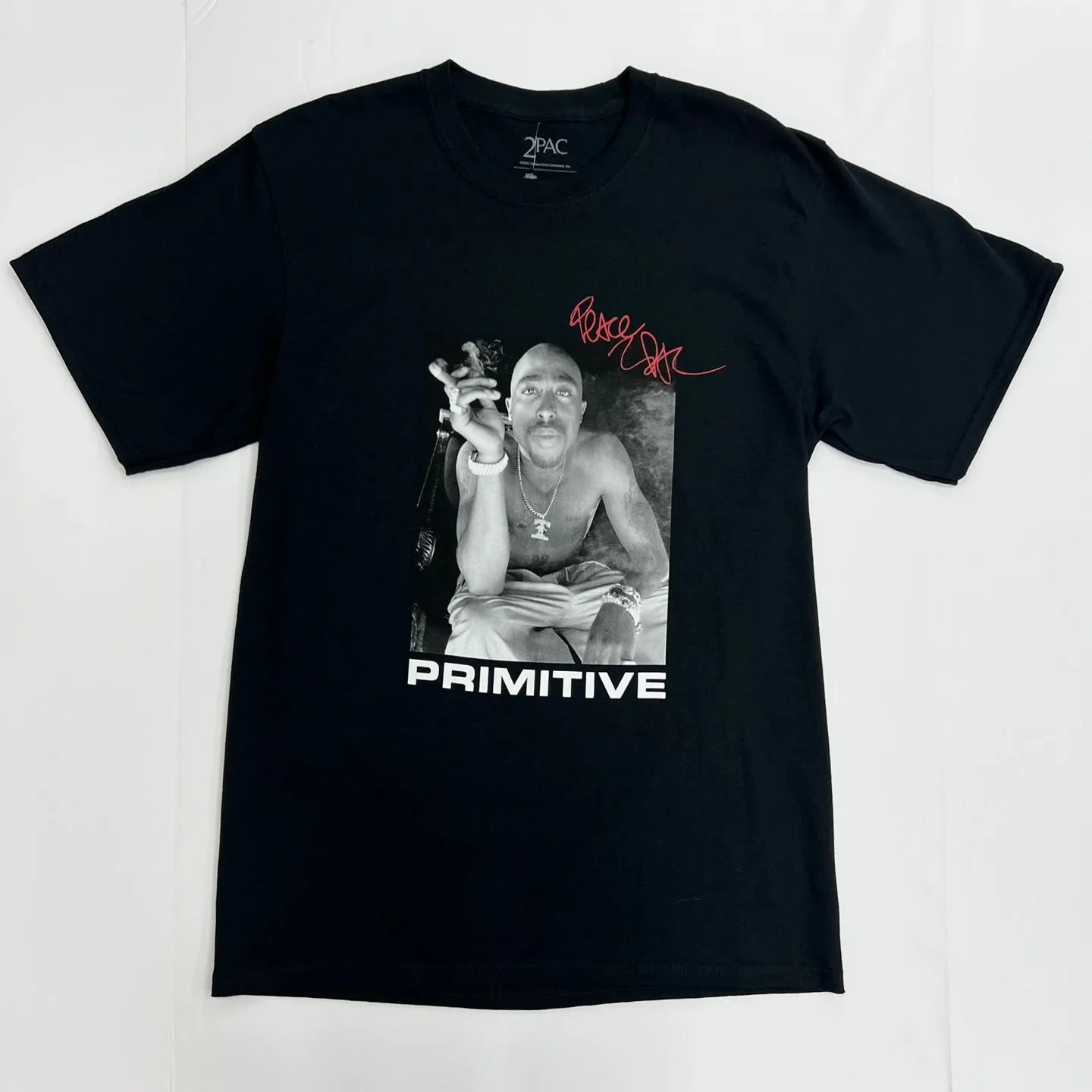 Primitive x Tupac Shakur Smoke T-Shirt - Black