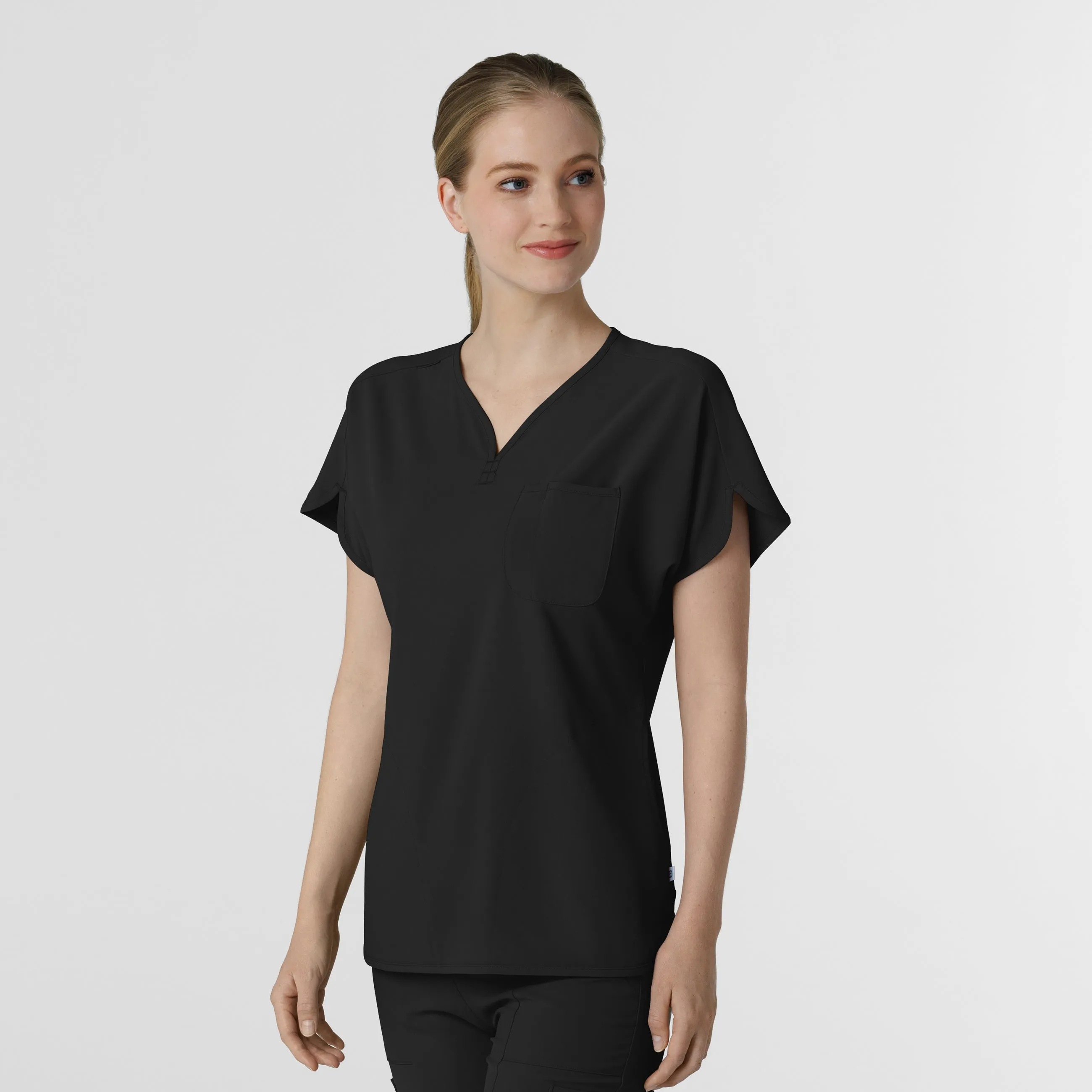 RENEW Women's Dolman Scrub Top - Black