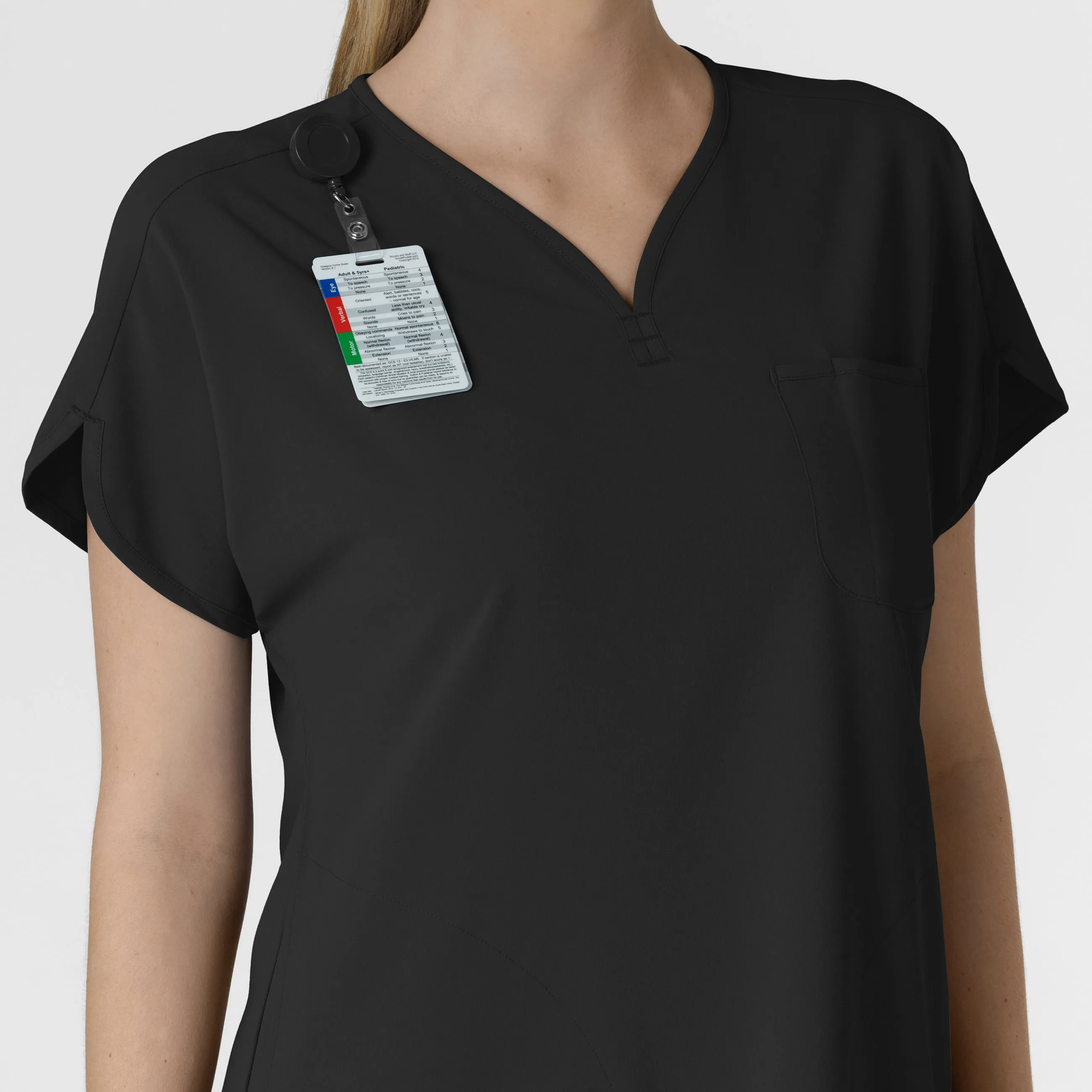 RENEW Women's Dolman Scrub Top - Black