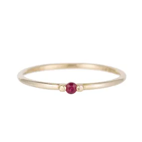 Ruby Ball Ring