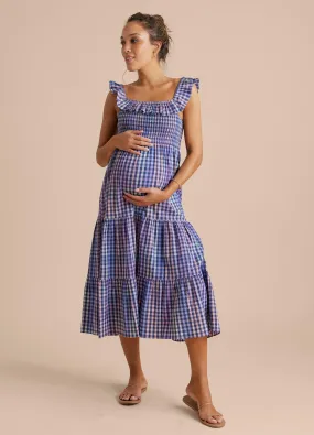 Ruffle Smocked Midi Dress