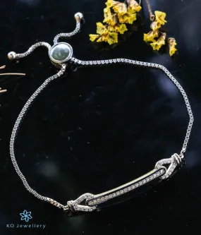 The Glow & Glitter Adjustable Silver Bracelet