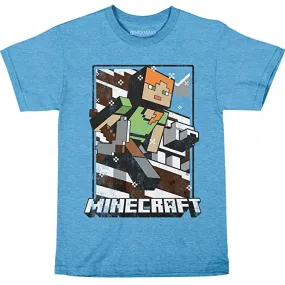 Tricou cu maneca scurta pentru copii, Minecraft Vintage Tundra Explorer