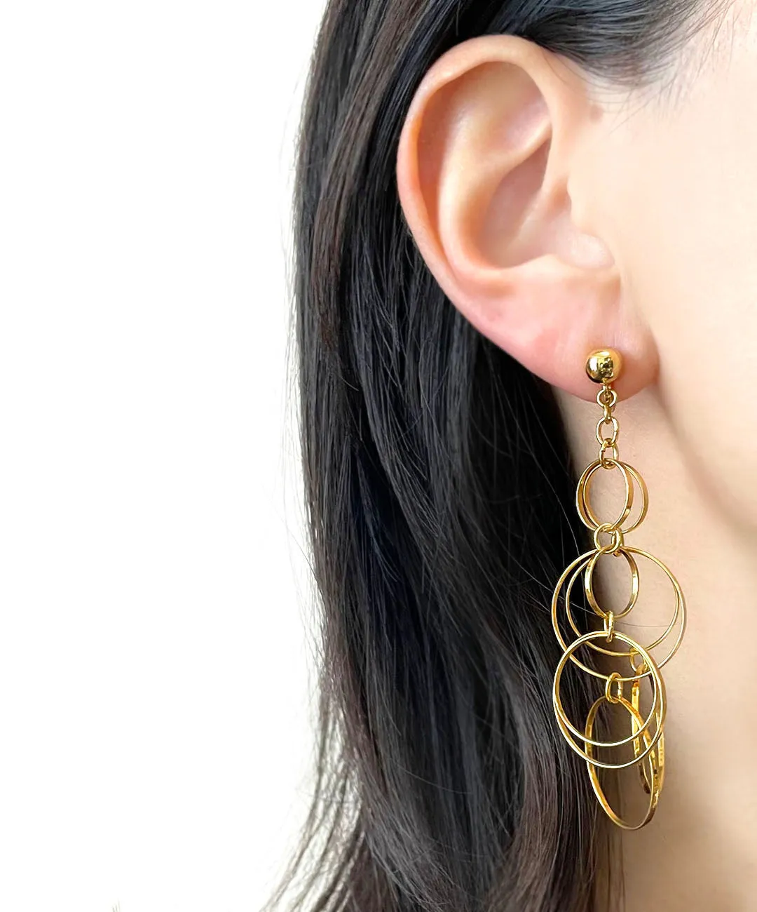 【USA輸入】 ヴィンテージ TRIFARI TM マルチ フープ イヤリング/Vintage TRIFARI TM Multi Hoop Clip On Earrings