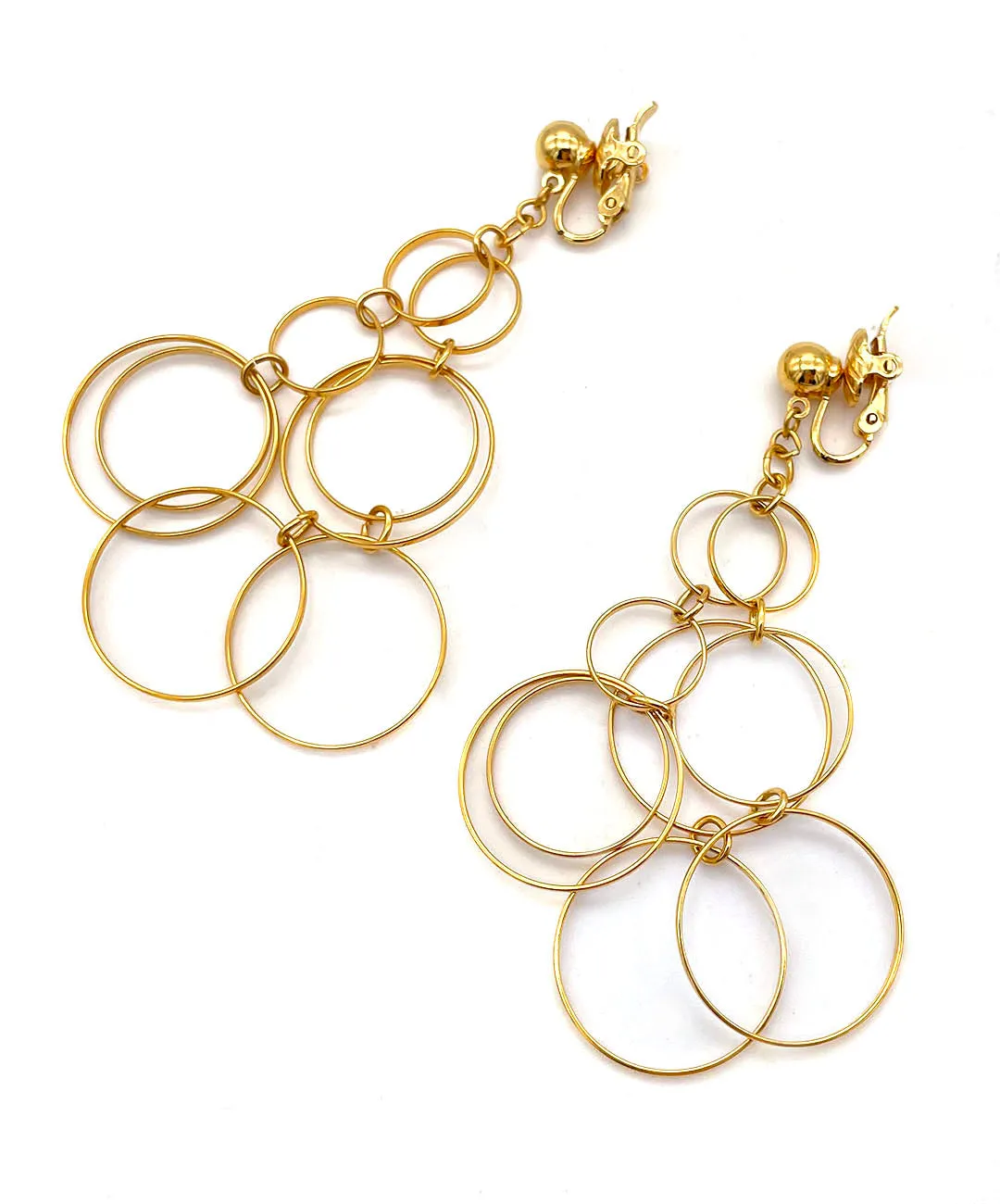 【USA輸入】 ヴィンテージ TRIFARI TM マルチ フープ イヤリング/Vintage TRIFARI TM Multi Hoop Clip On Earrings