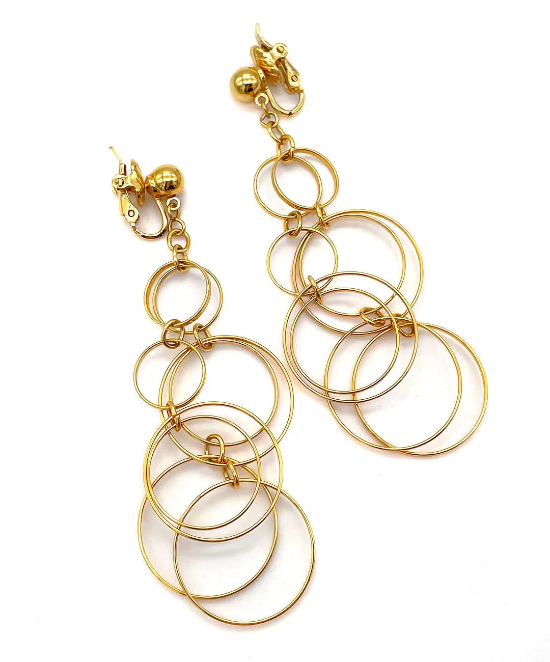 【USA輸入】 ヴィンテージ TRIFARI TM マルチ フープ イヤリング/Vintage TRIFARI TM Multi Hoop Clip On Earrings