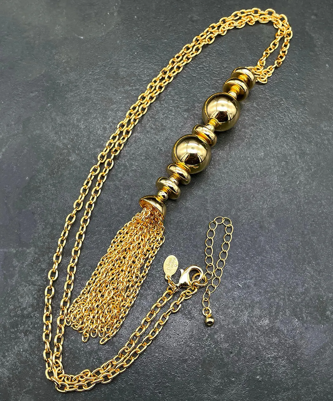 【USA輸入】ヴィンテージ JOAN RIVERS チェーンタッセル ネックレス/Vintage JOAN RIVERS Chain Tassel Necklace