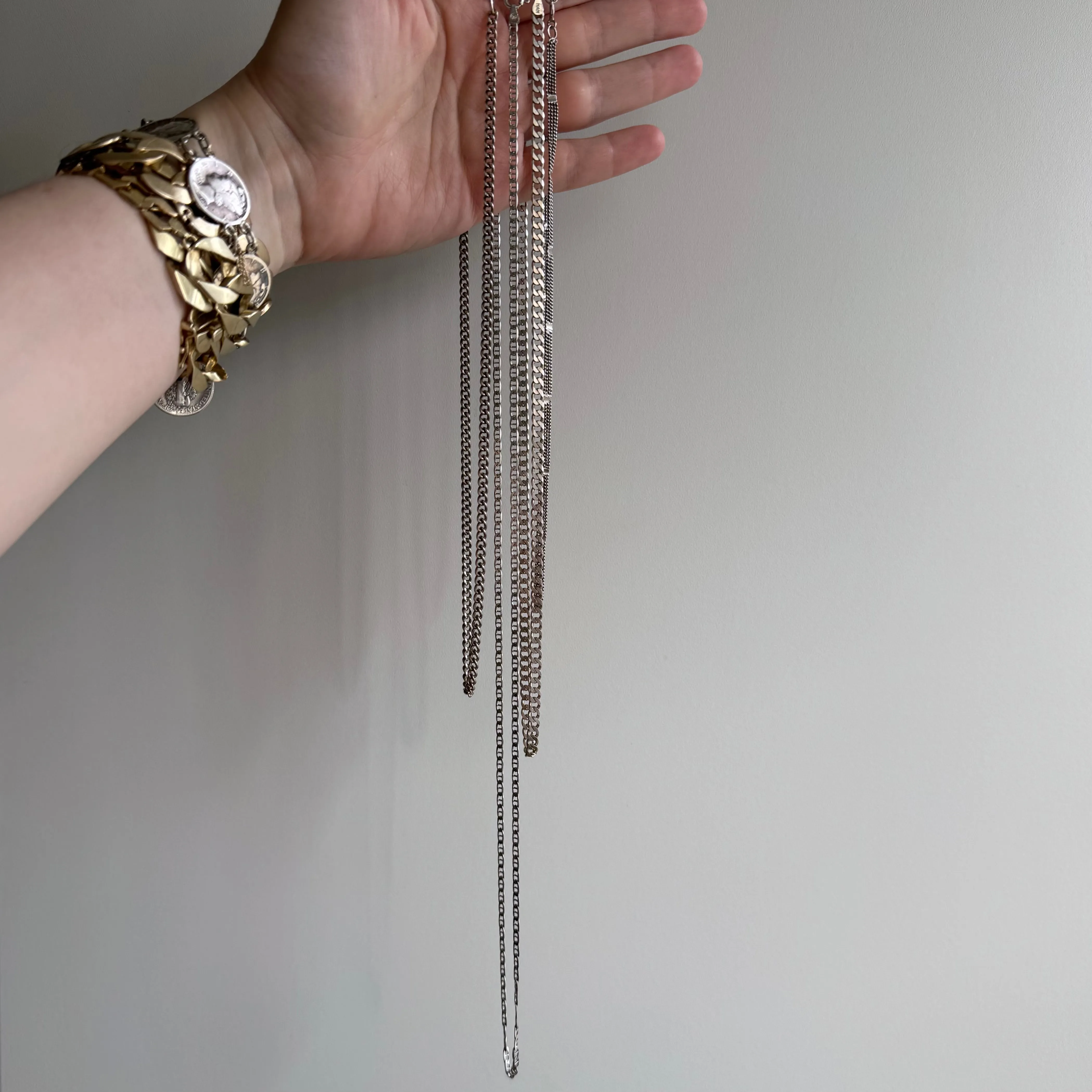 V I N T A G E // sterling silver chains by price / $98 each