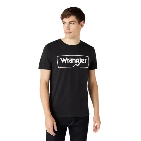 Wrangler Frame Logo Tee In Black