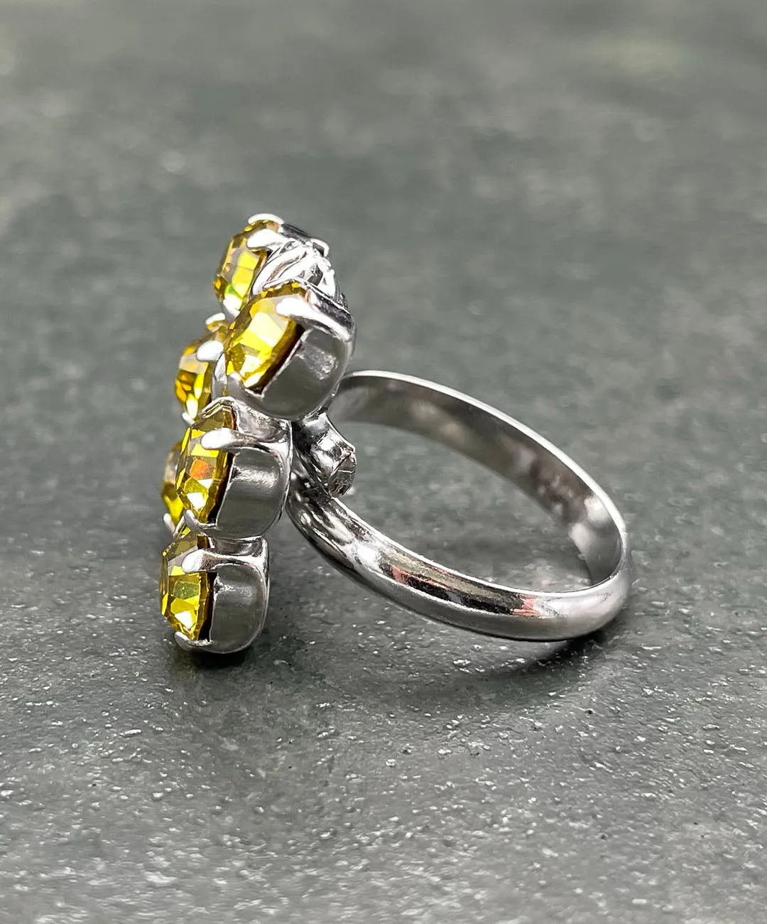 【ドイツ買付】ヴィンテージ SEIBOTH イエロー ビジュー リング/Vintage SEIBOTH Yellow Bijou Ring