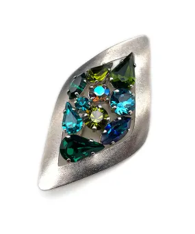 【ドイツ買付】ヴィンテージ SEIBOTH ブルー グリーン ビジュー ブローチ/Vintage SEIBOTH Blue Green Bijou Brooch