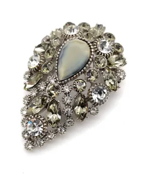 【フランス輸入】ヴィンテージ SPHINX グレー クリア ビジュー ブローチ/Vintage SPHINX Gray Clear Bijoux Brooch