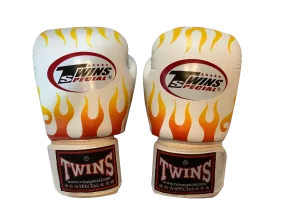 泰拳拳套 Thai Boxing Gloves : Twins Special FBGVL3-7 FIRE WHITE